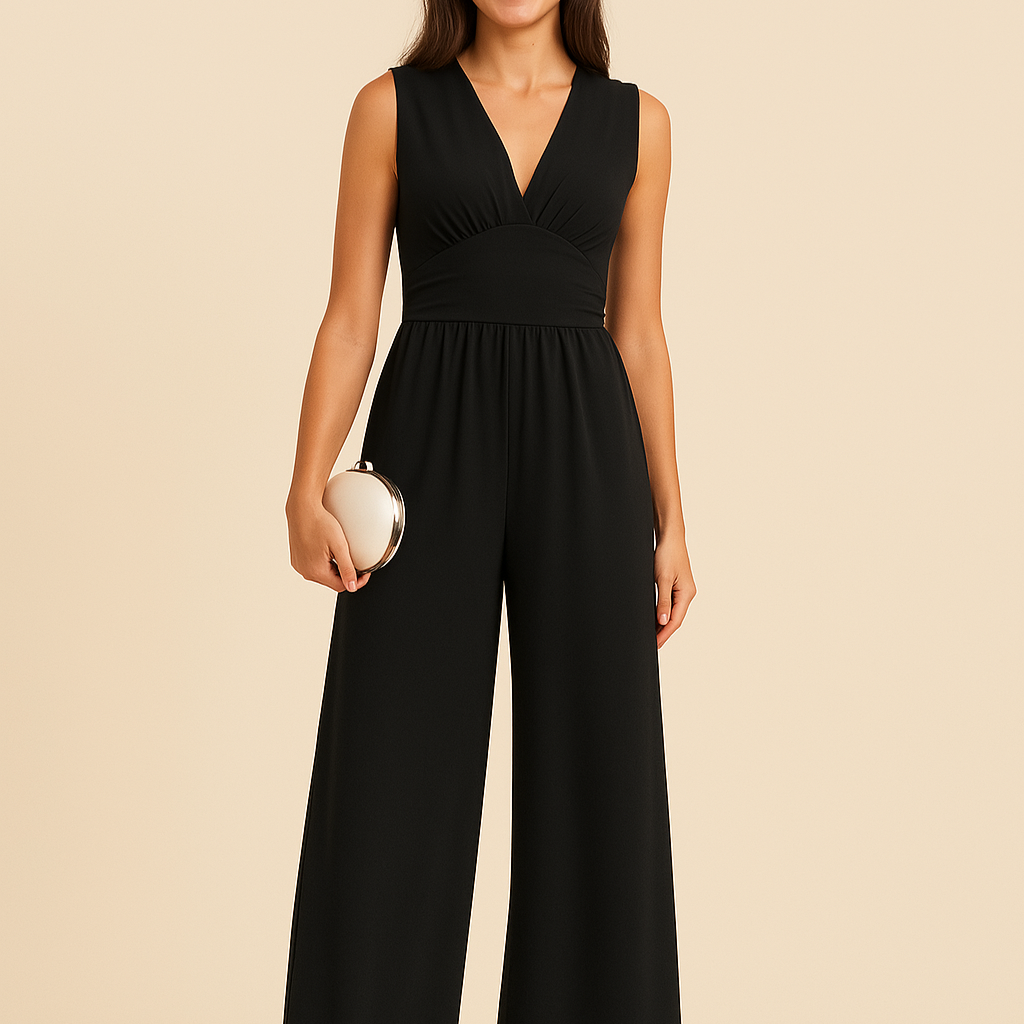 Black Wide-Leg Jumpsuit