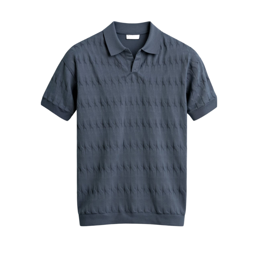 Premium V-Neck Knit Polo