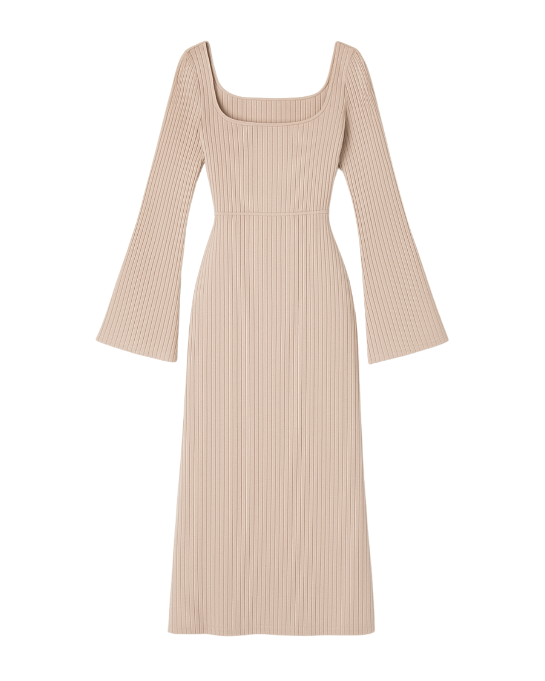 Ribbed Knit Midi Dress
