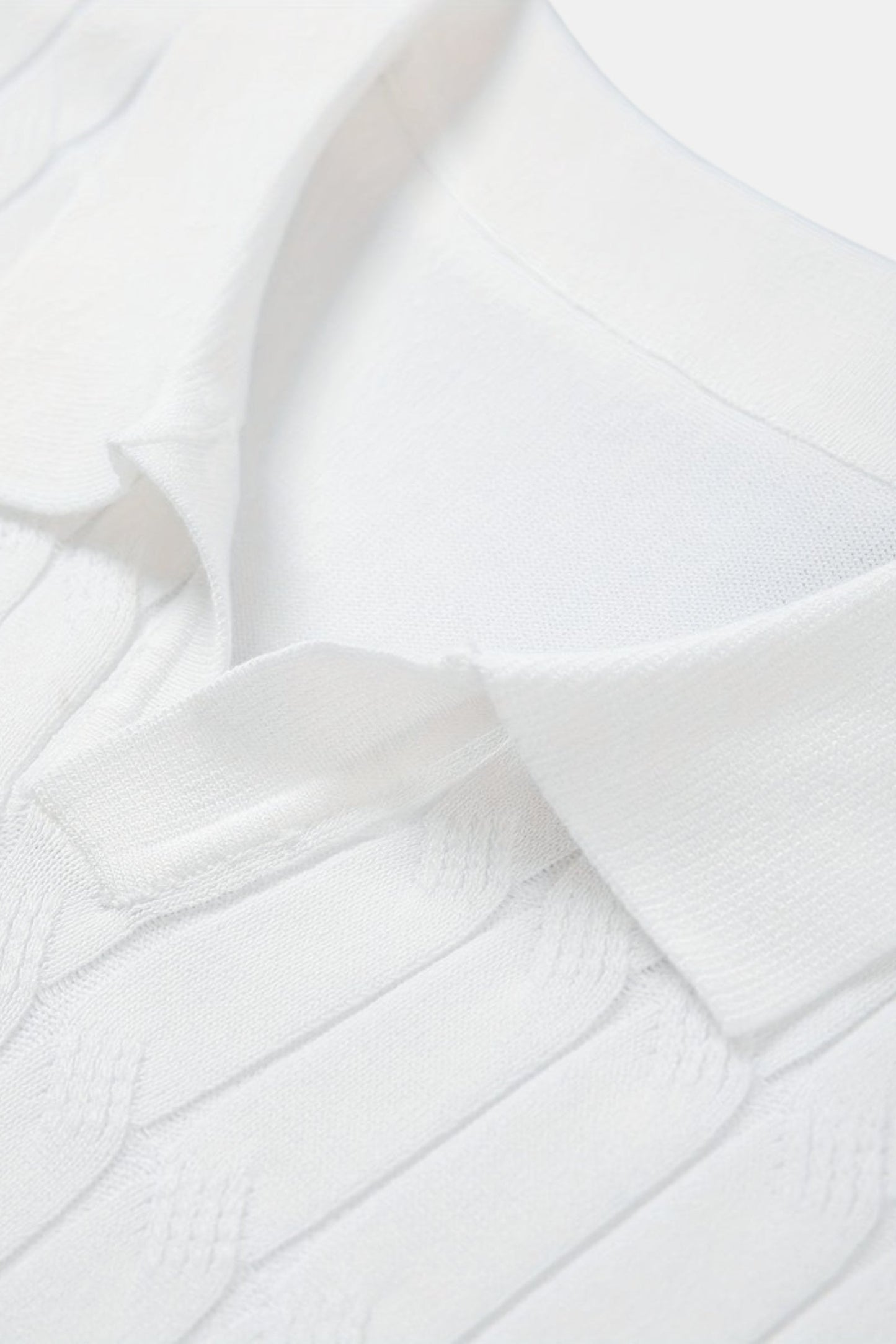 Premium V-Neck Knit Polo