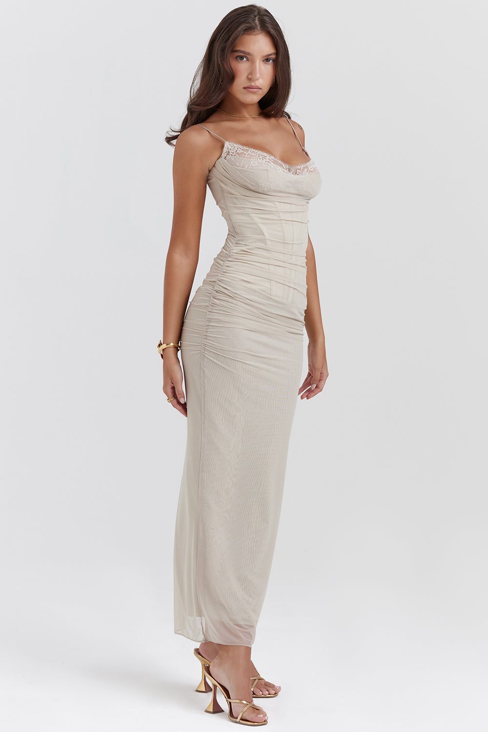 Mesh Bodycon Maxi Dress