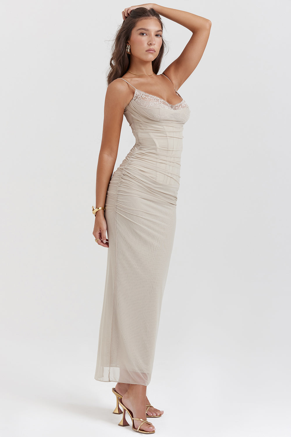Mesh Bodycon Maxi Dress