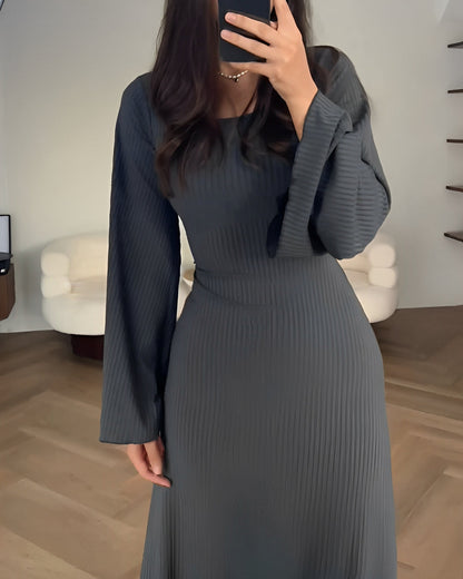 Ribbed Knit Midi Dress