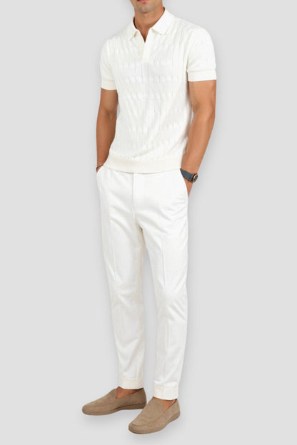 Premium V-Neck Knit Polo