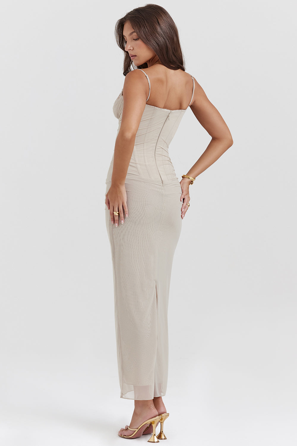 Mesh Bodycon Maxi Dress