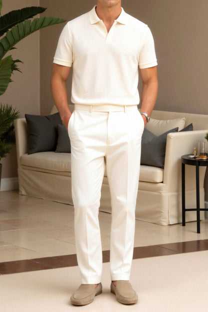 Woolen Structure Polo T-Shirt