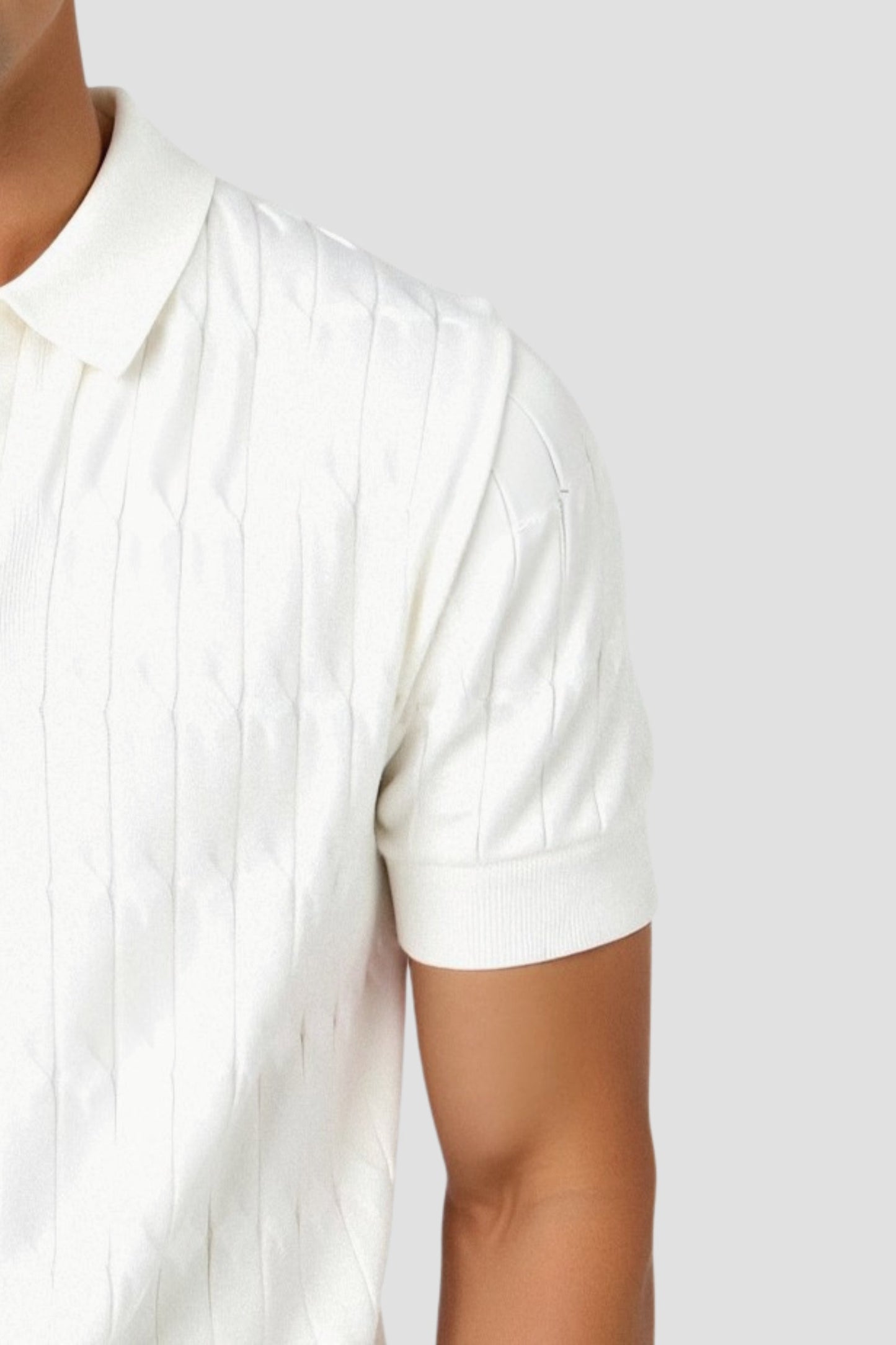 Premium V-Neck Knit Polo