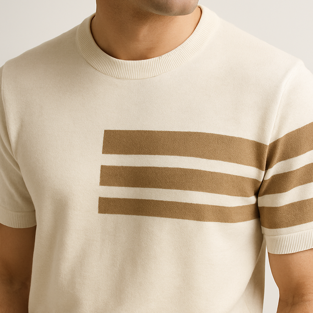 Modern Striped Short-Sleeve Shirt
