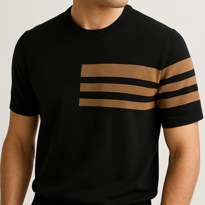 Modern Striped Short-Sleeve Shirt