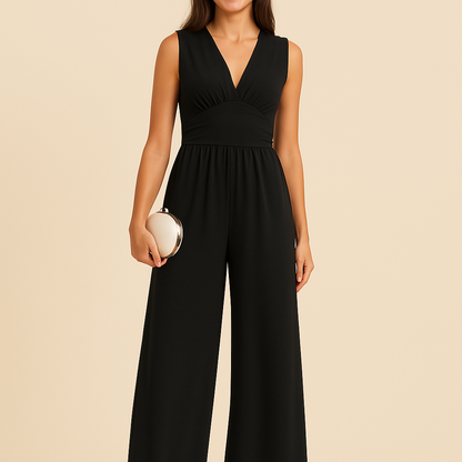 Black Wide-Leg Jumpsuit