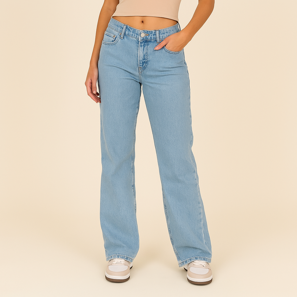 Low Rise Wide Leg Jeans