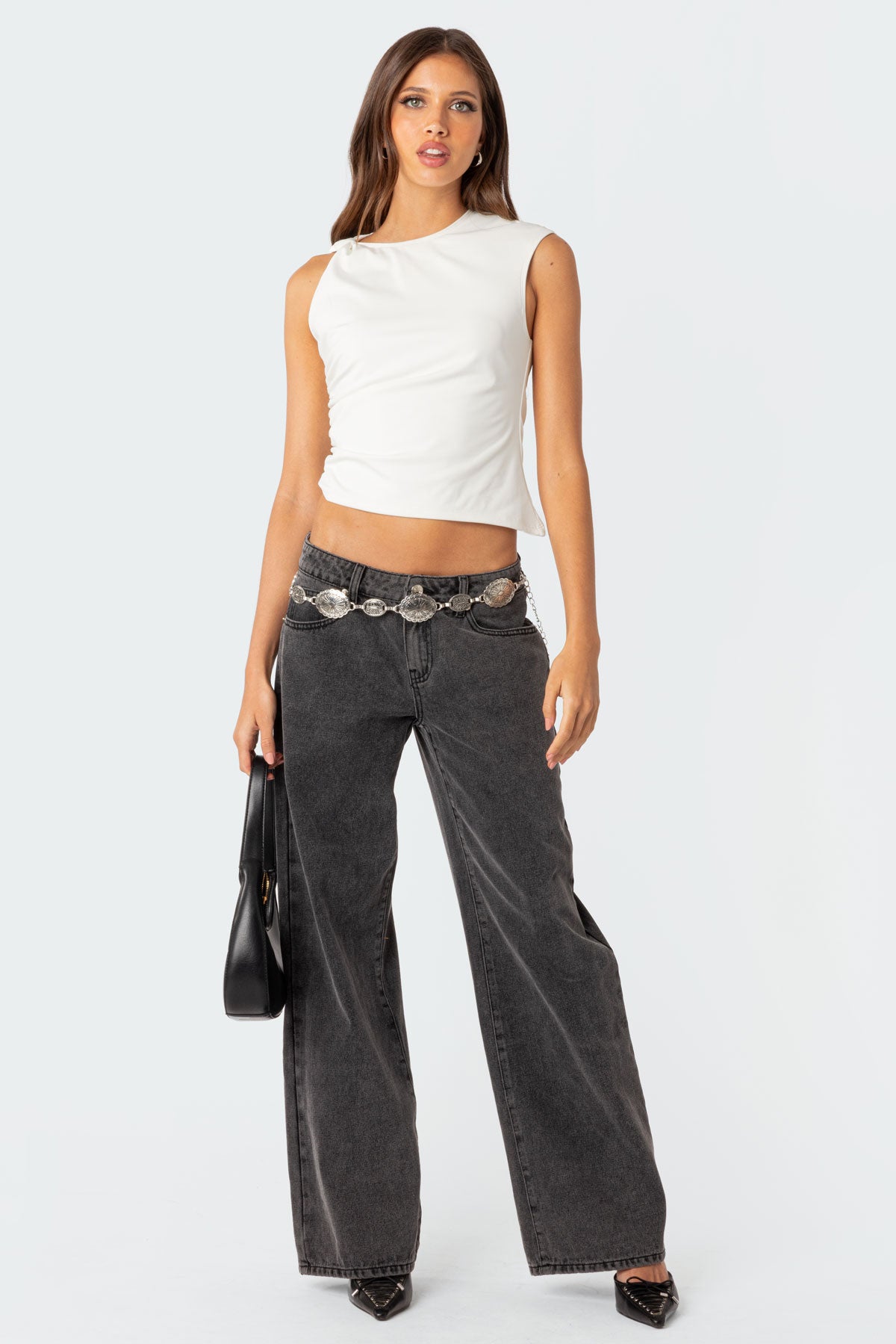 Low Rise Wide Leg Jeans