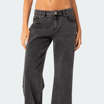 Low Rise Wide Leg Jeans