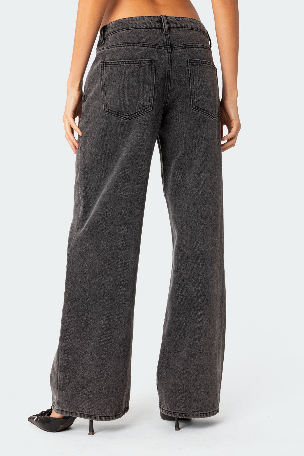 Low Rise Wide Leg Jeans