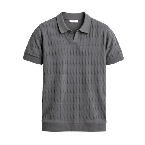 Premium V-Neck Knit Polo