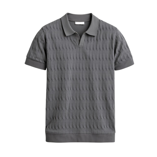 Premium V-Neck Knit Polo
