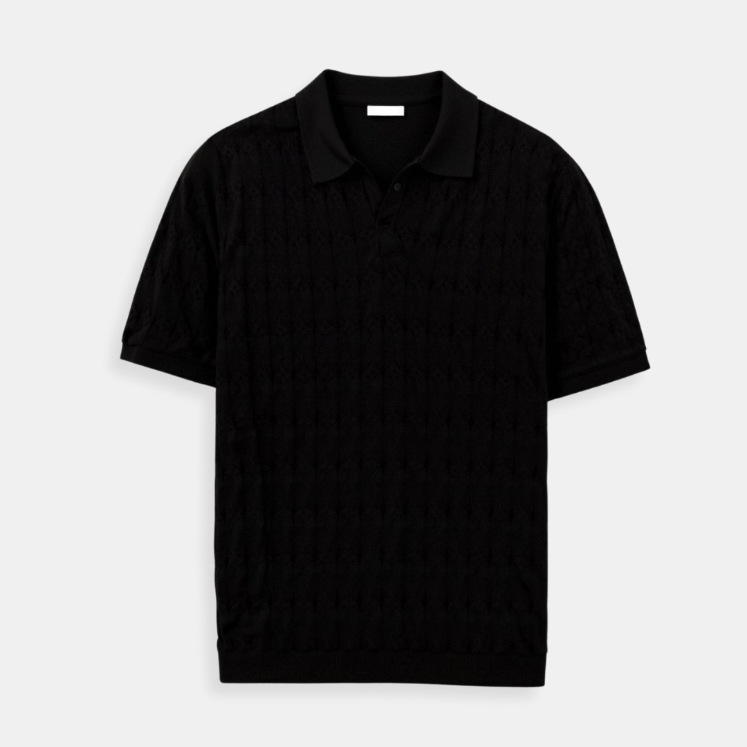 Premium V-Neck Knit Polo