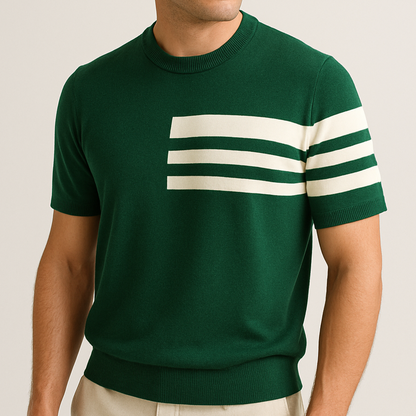 Modern Striped Short-Sleeve Shirt