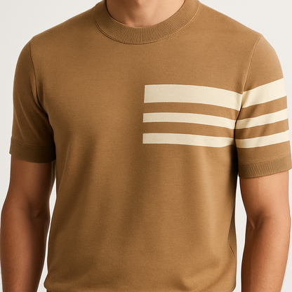Modern Striped Short-Sleeve Shirt