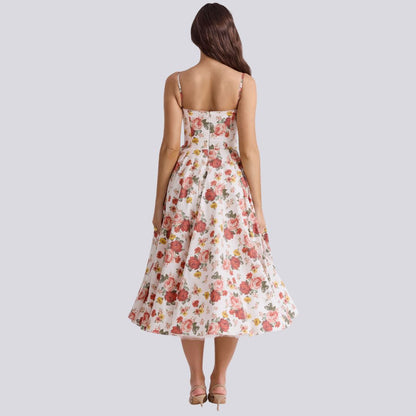 Midi Dress with Spaghetti Straps