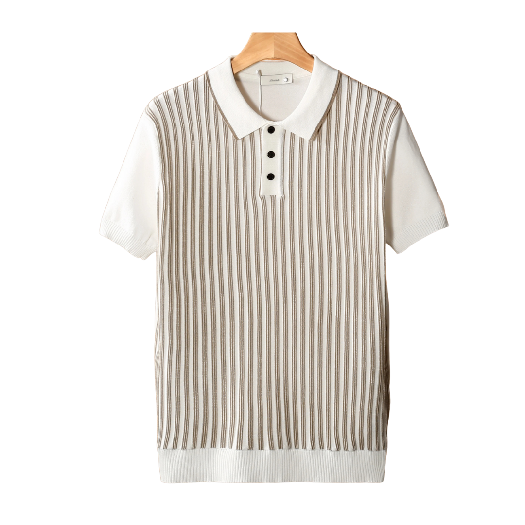 Vertical Striped Polo