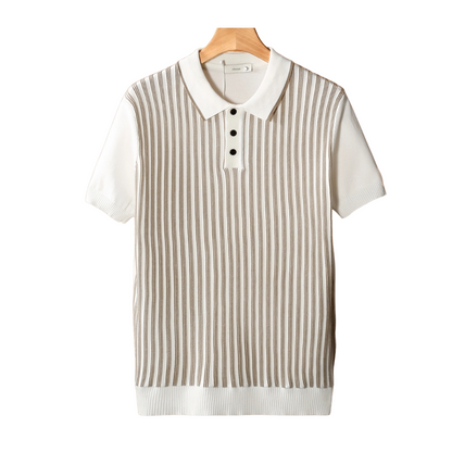 Vertical Striped Polo