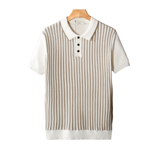 Vertical Striped Polo