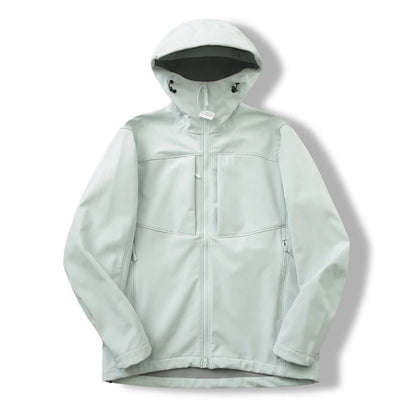 Minimalist Fleece-Lined Hooded Jacket