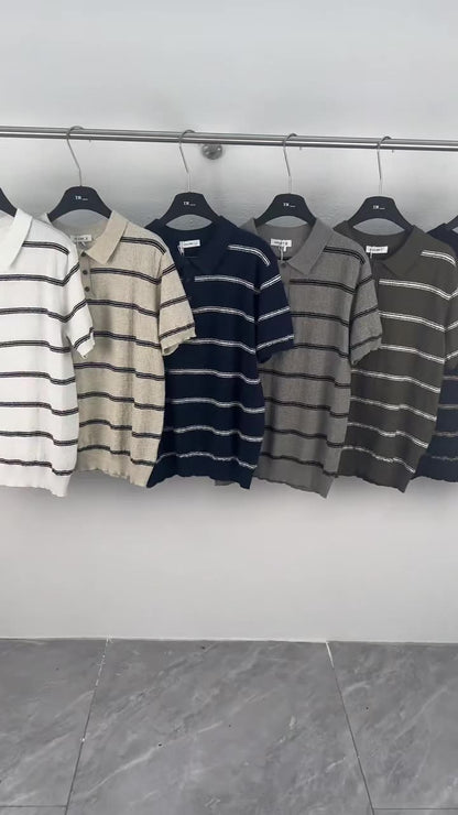 Classic Striped Polo