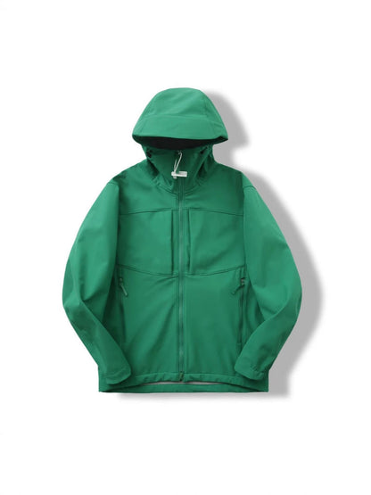 Minimalist Fleece-Lined Hooded Jacket