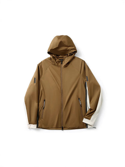 Modern Contrast Hooded Jacket