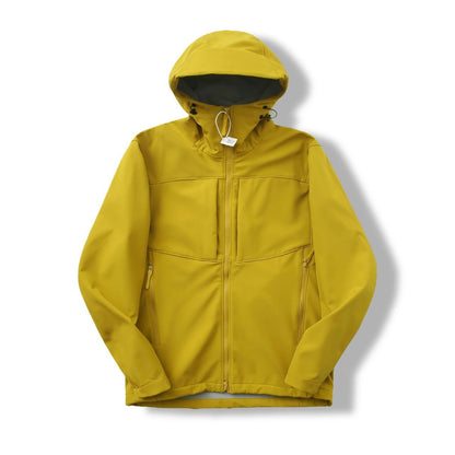 Minimalist Fleece-Lined Hooded Jacket