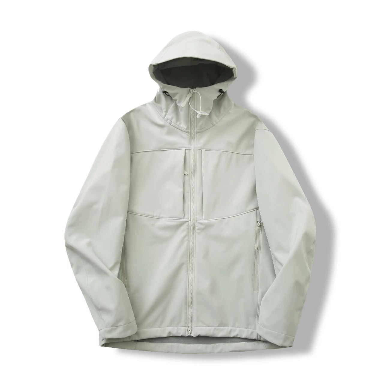 Minimalist Fleece-Lined Hooded Jacket