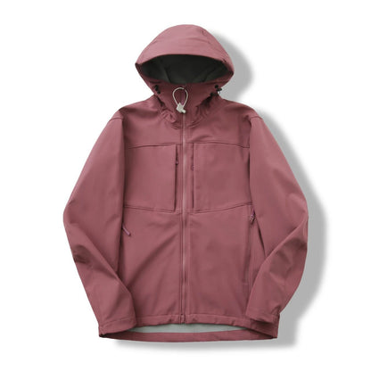 Minimalist Fleece-Lined Hooded Jacket