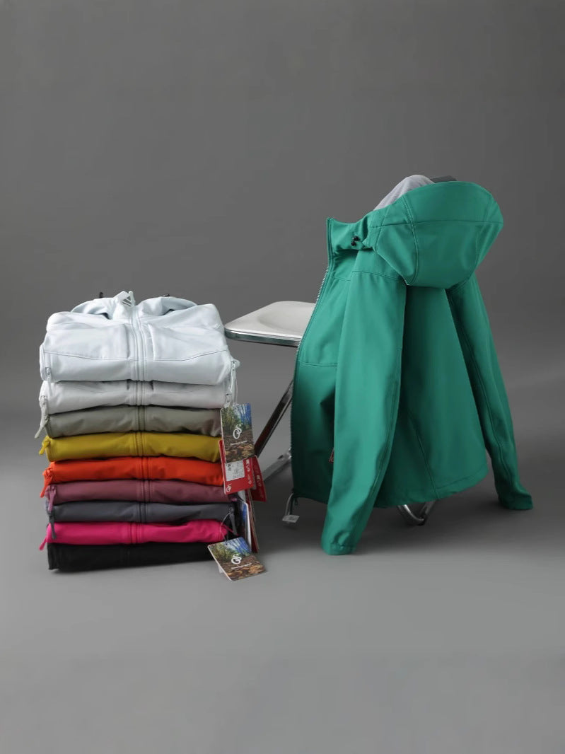 Minimalist Fleece-Lined Hooded Jacket