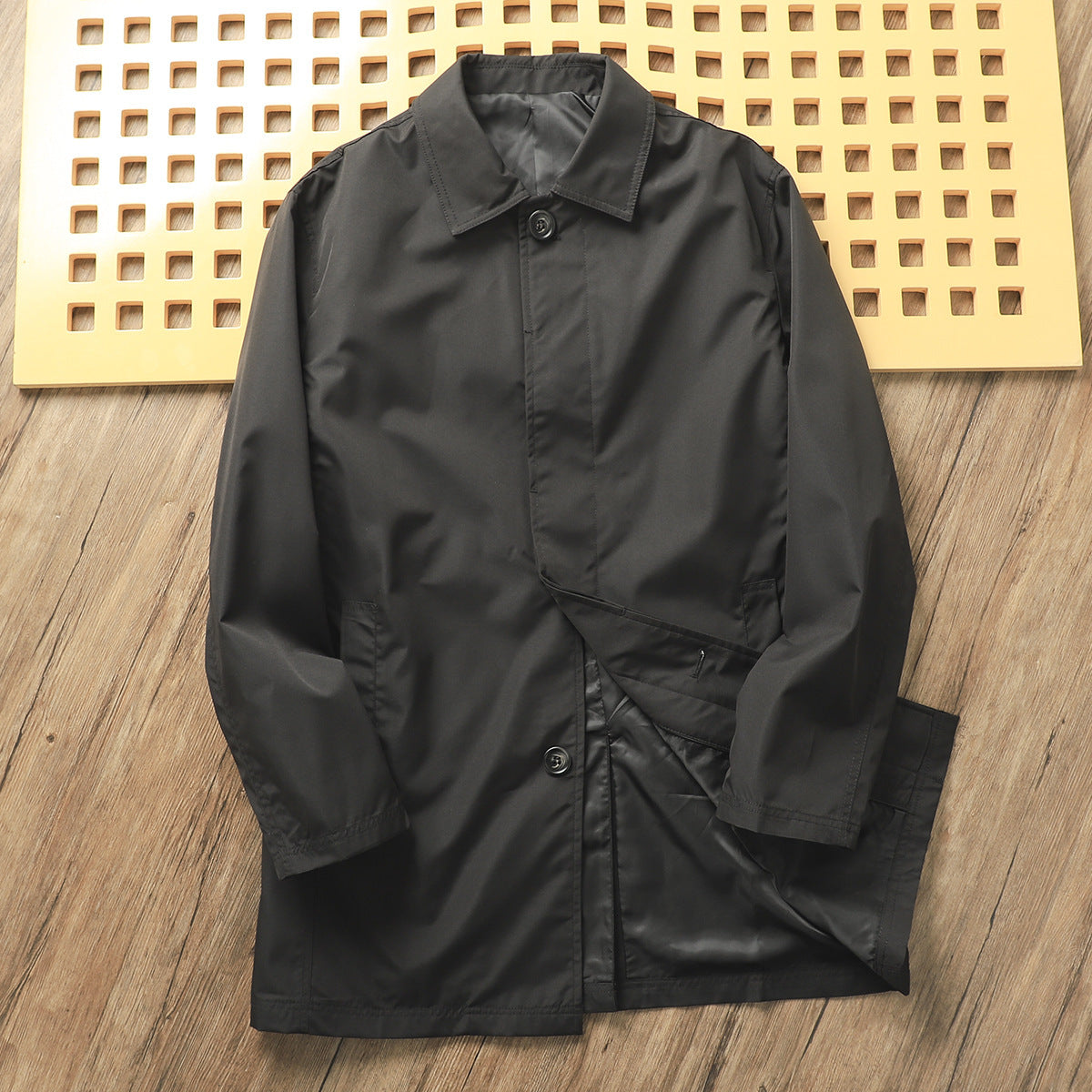 Classic Minimalist Trench Jacket