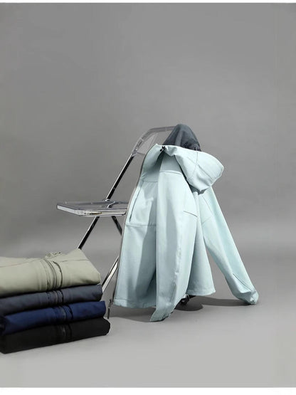 Minimalist Fleece-Lined Hooded Jacket
