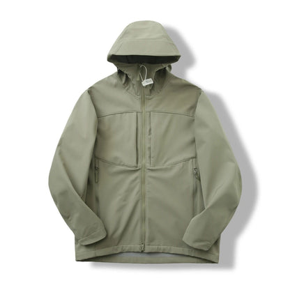 Minimalist Fleece-Lined Hooded Jacket