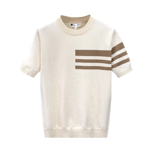 Modern Striped Short-Sleeve Shirt