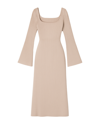 Ribbed Knit Midi Dress