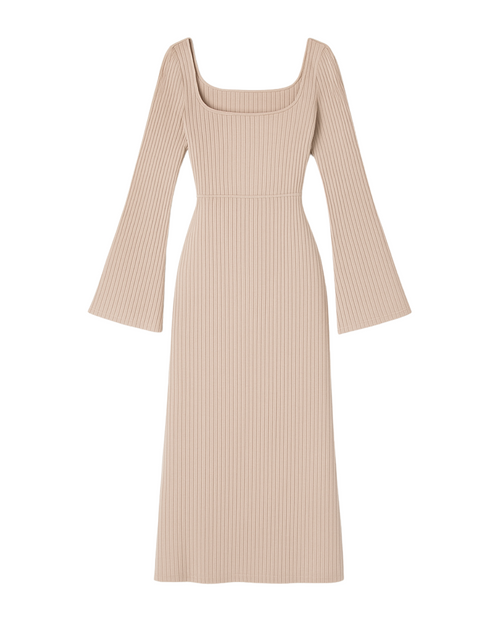 Ribbed Knit Midi Dress