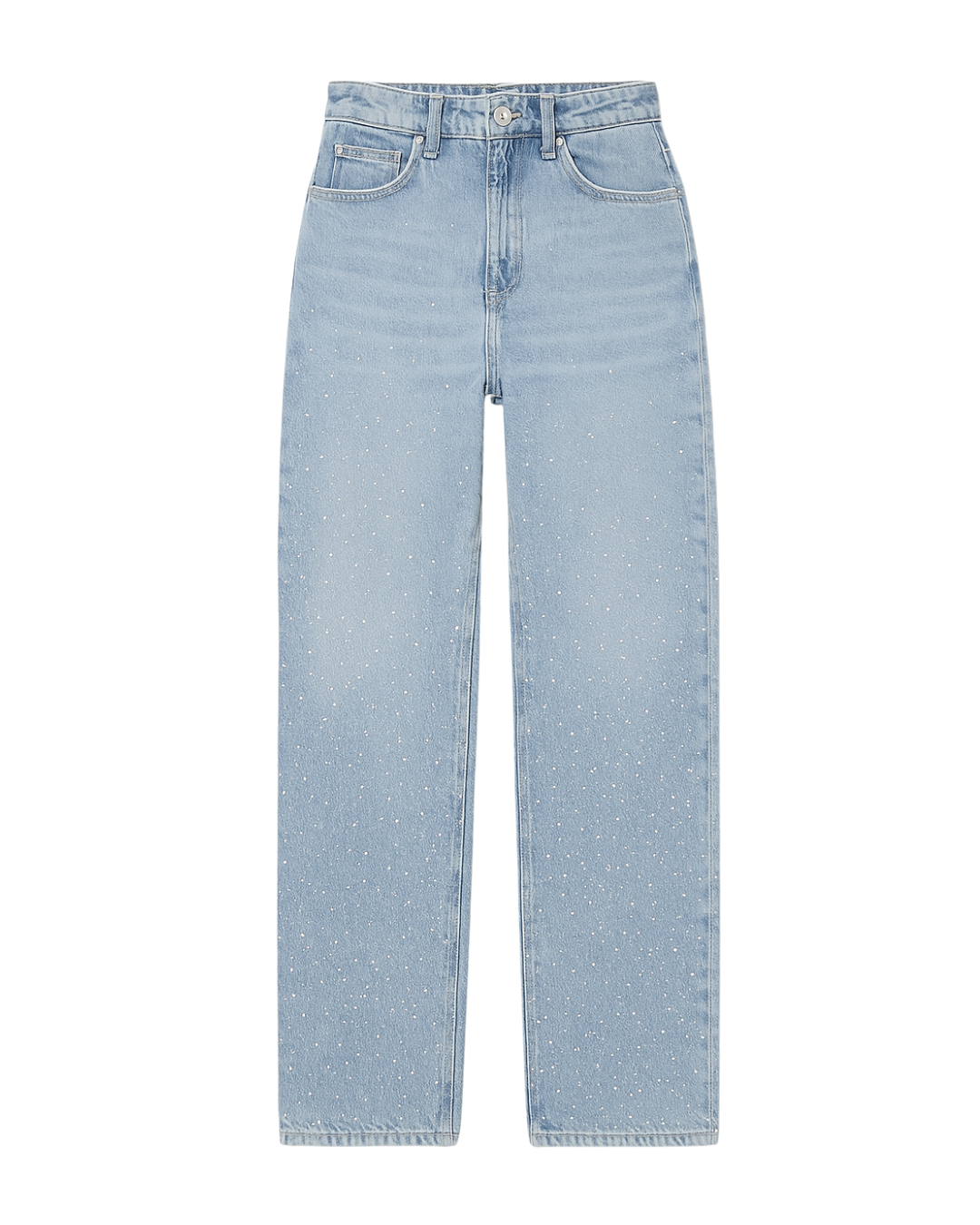 High-Waist Glitter Denim