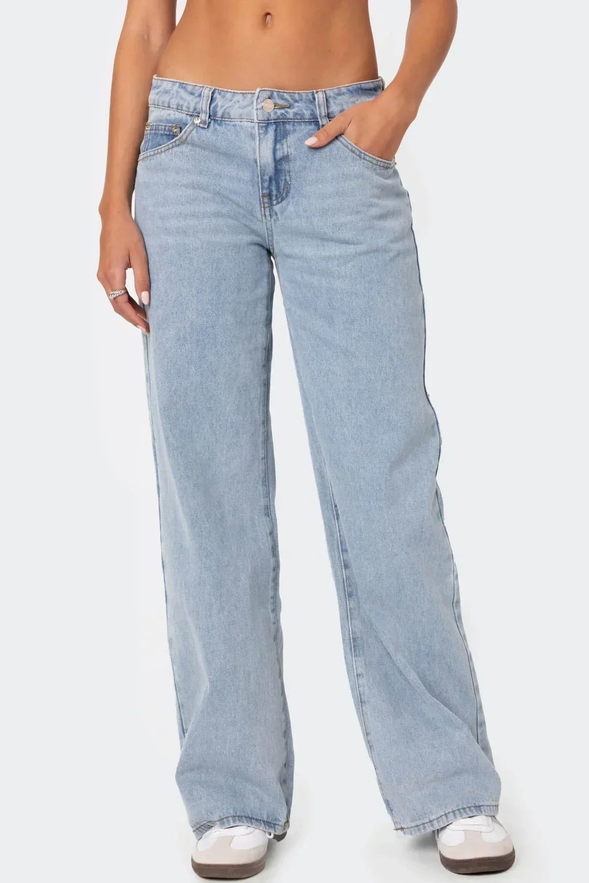 Low Rise Wide Leg Jeans