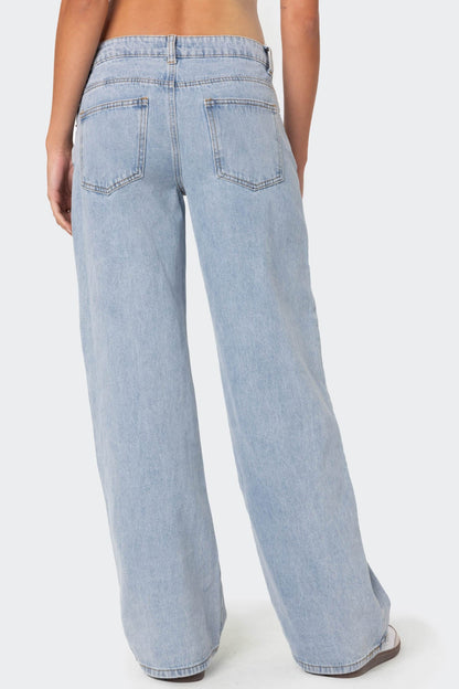 Low Rise Wide Leg Jeans