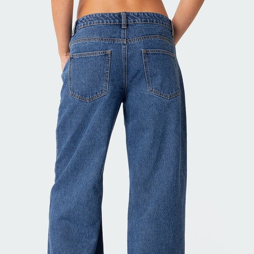 Low Rise Wide Leg Jeans