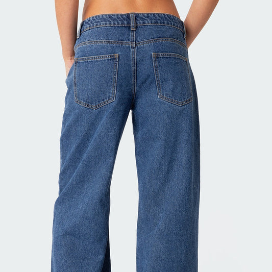 Low Rise Wide Leg Jeans