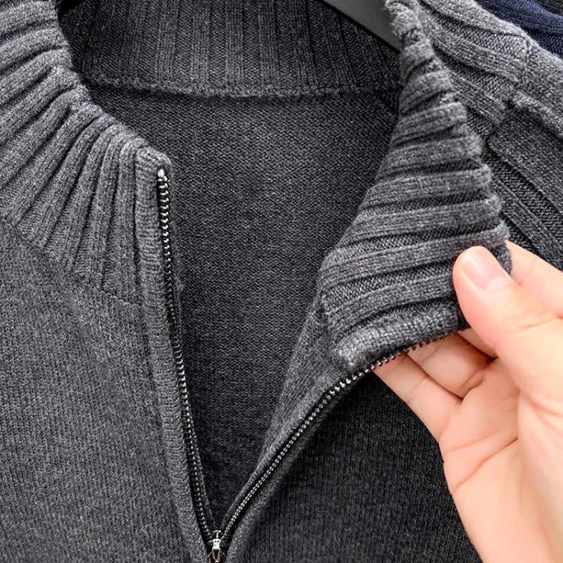 Premium Double-Zip Slim-Fit Cardigan