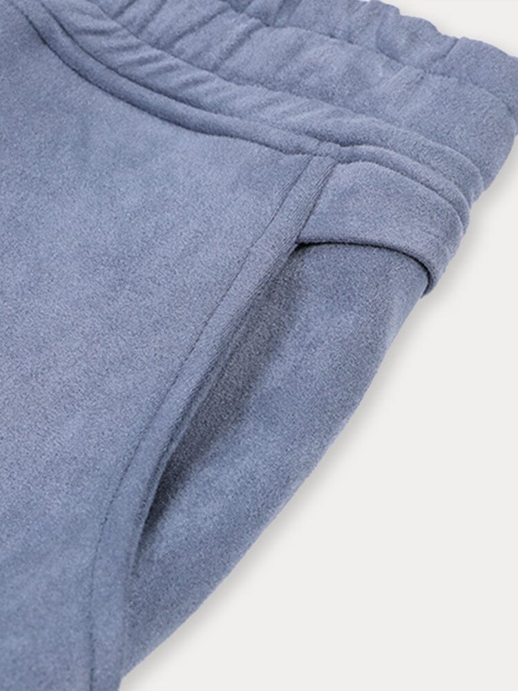 Casual Straight Leg Suede Pants