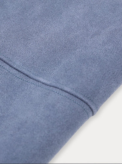 Casual Straight Leg Suede Pants
