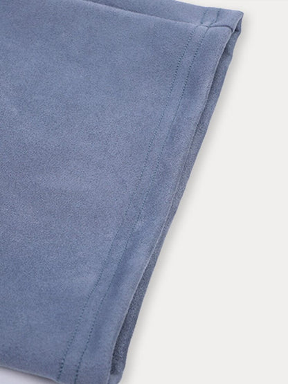 Casual Straight Leg Suede Pants